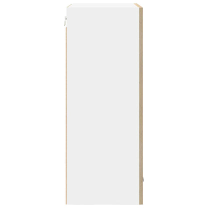 Hängeschrank mit Tür Riga Sonoma-Eiche und Weiß 50 x 31 x 80 cm