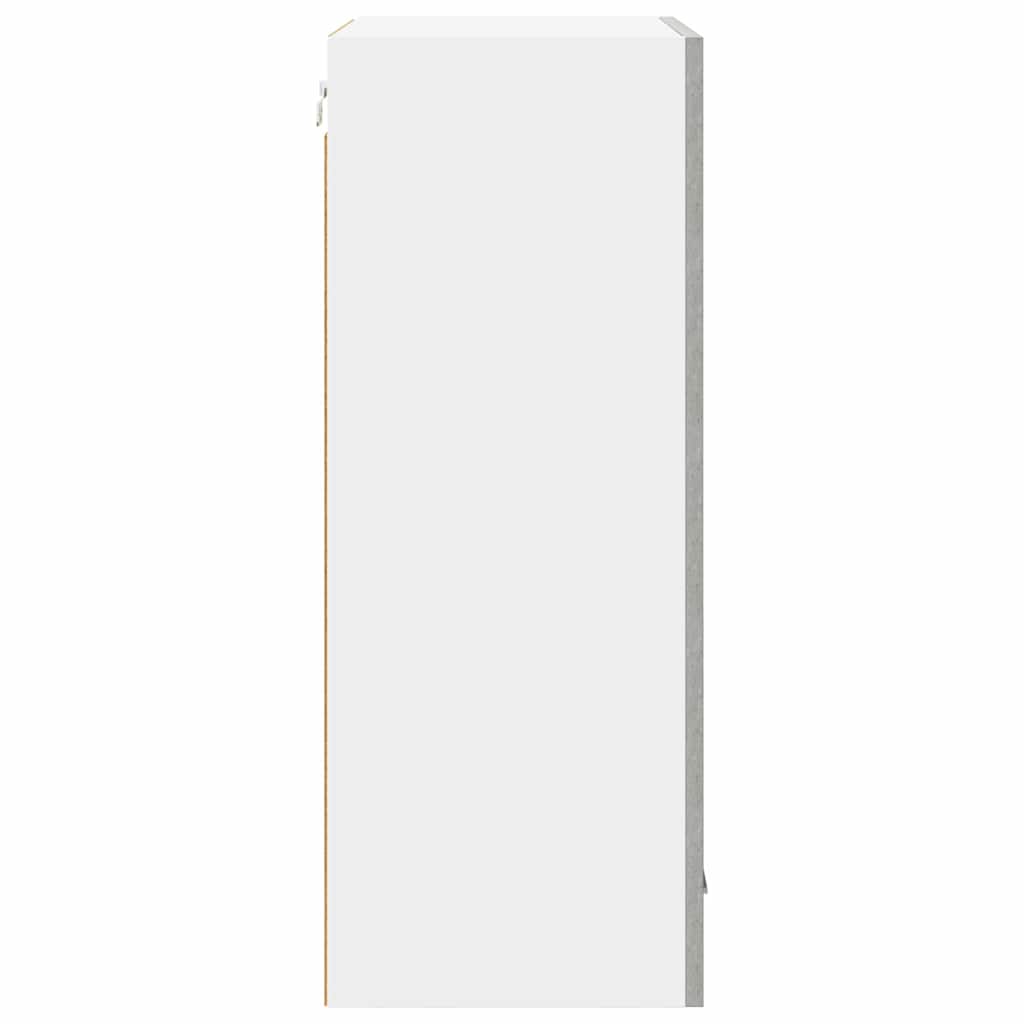 Hängeschrank mit Tür Riga Betongrau und Weiß 50 x 31 x 80 cm