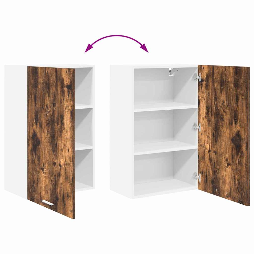 Hängeschrank Riga Geräucherte Eiche und Weiß 50 x 31 x 80 cm