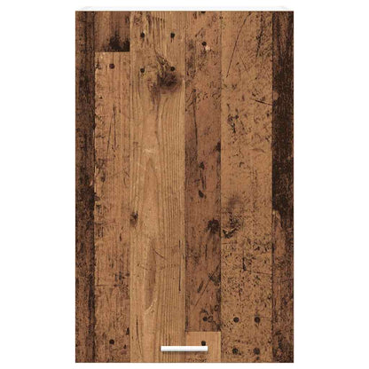 Hängeschrank mit Tür Riga Altes Holz und Weiß 50 x 31 x 80 cm