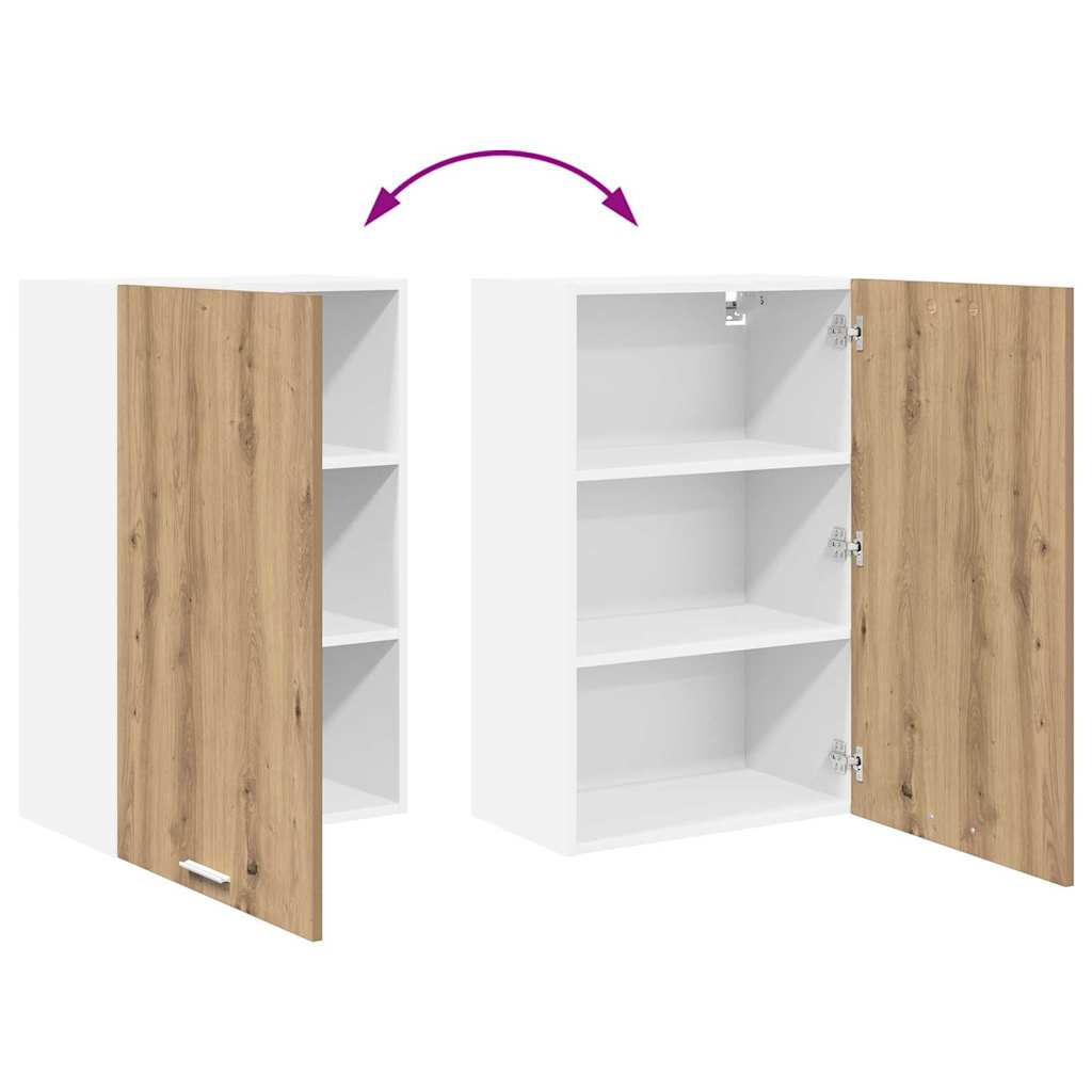 Hängeschrank Riga Artisan-Eiche und Weiß 50 x 31 x 80 cm