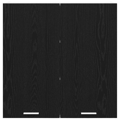 Hängeschrank mit Tür Riga Schwarz Eichen-Optik 80 x 31 x 80 cm