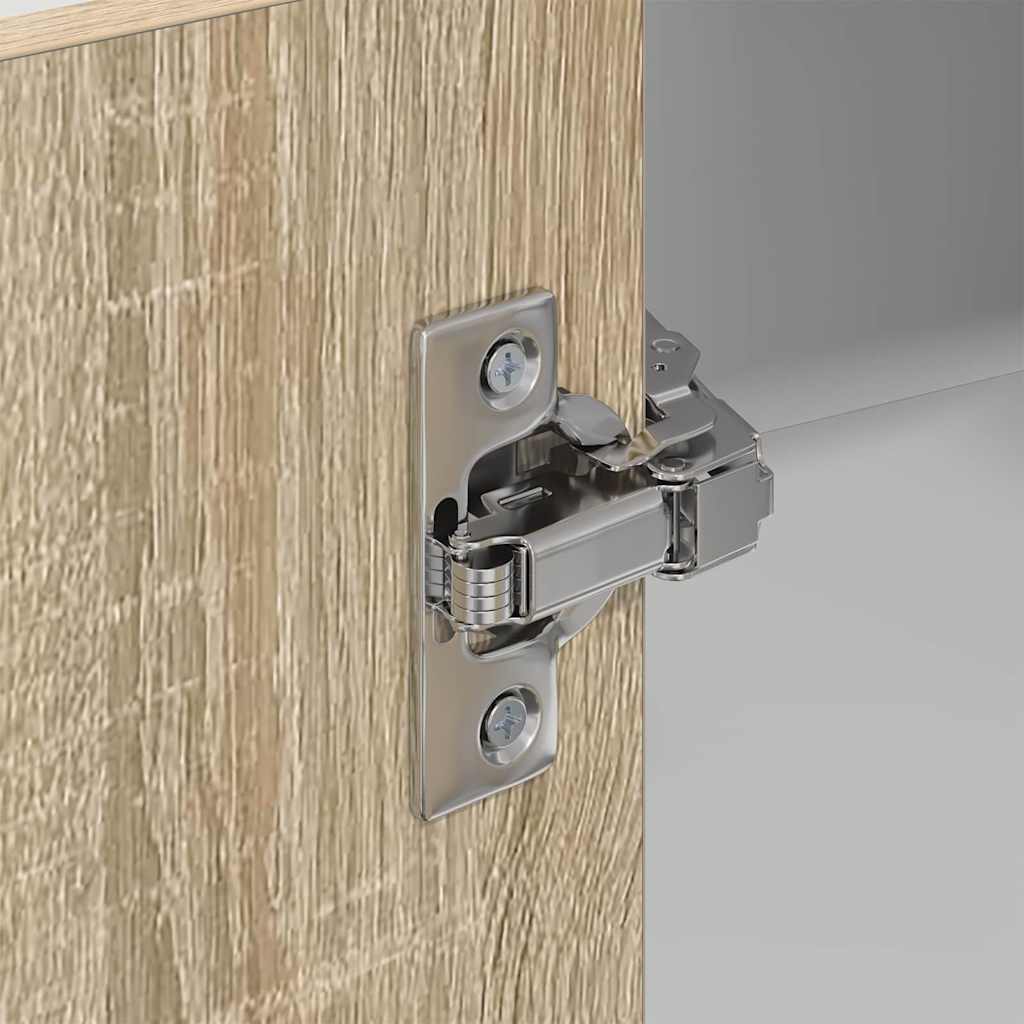 Hängeschrank Riga Sonoma-Eiche und Weiß 57 x 57 x 80 cm