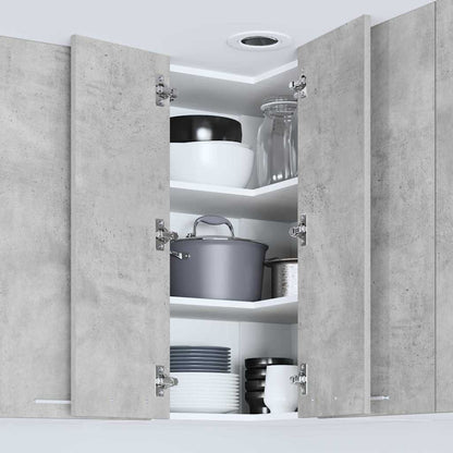 Hängeschrank Riga Betongrau und Weiß 57 x 57 x 80 cm