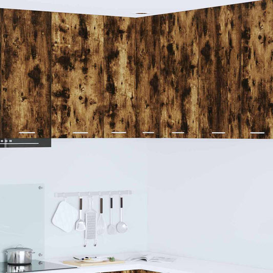 Hängeschrank Riga Geräucherte Eiche und Weiß 57 x 57 x 80 cm