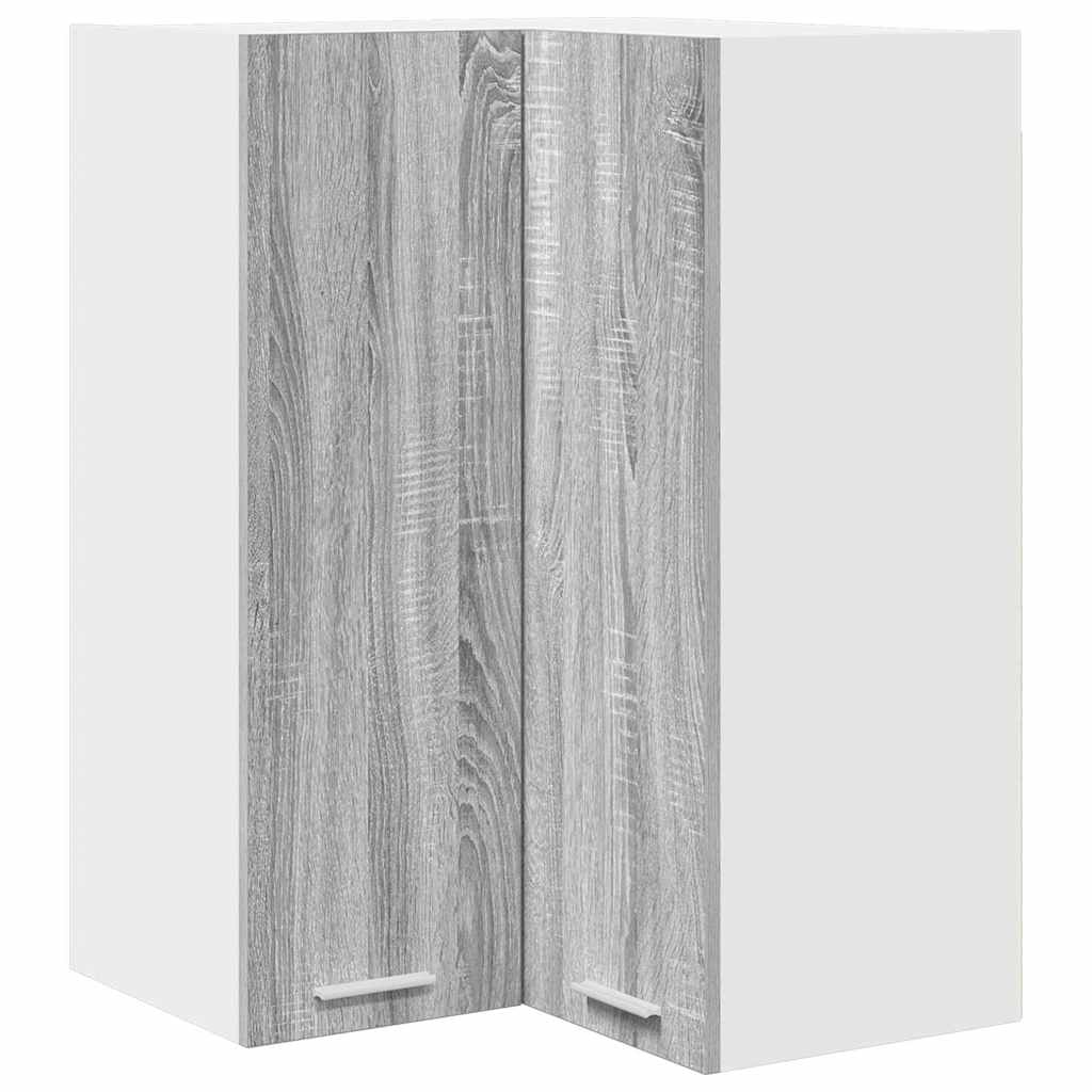 Hängeschrank Riga Grau Sonoma und Weiß 57 x 57 x 80 cm