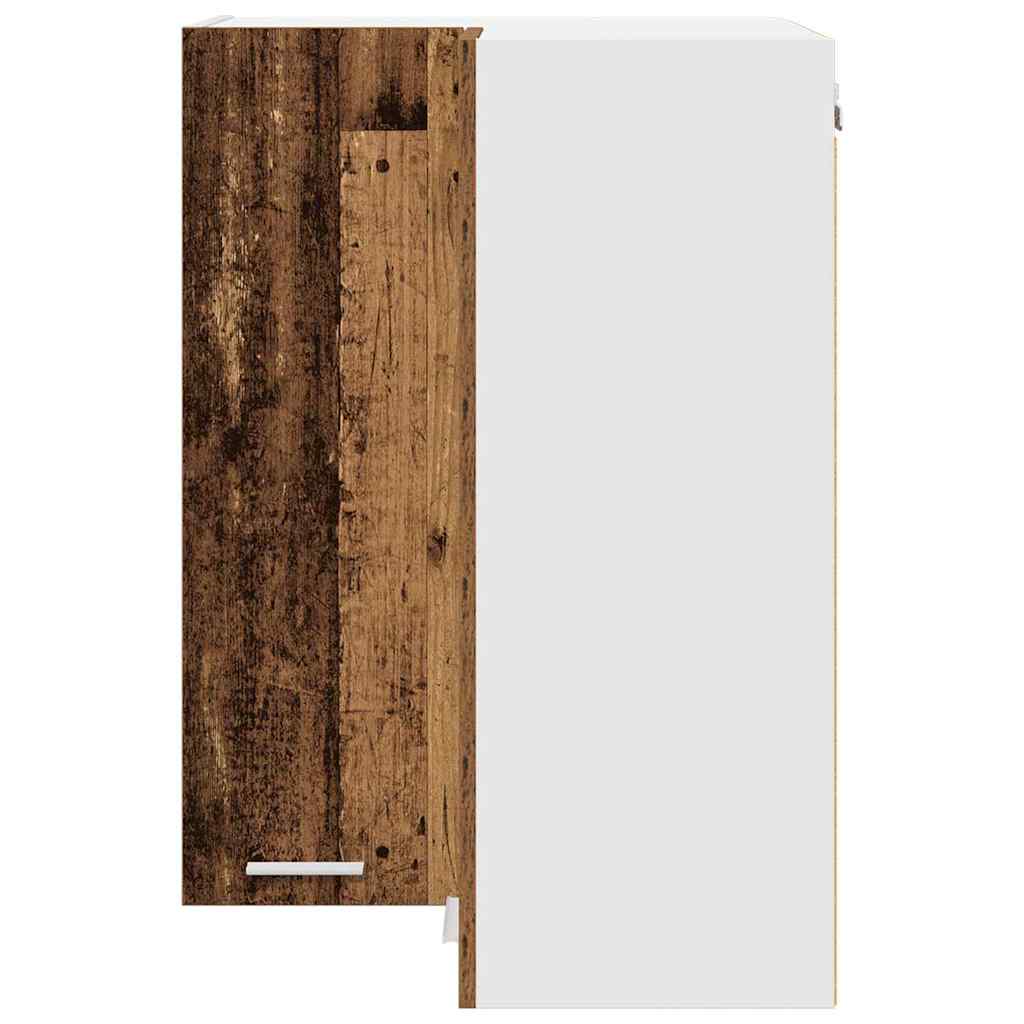 Hängeschrank Riga Altes Holz und Weiß 57 x 57 x 80 cm