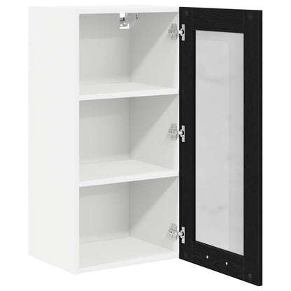 Hängeschrank Riga 2 pcs Schwarz Eichen-Optik 40 x 31 x 80 cm