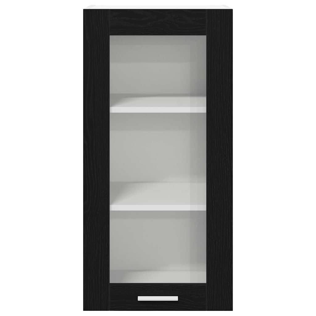 Hängeschrank Riga 2 pcs Schwarz Eichen-Optik 40 x 31 x 80 cm