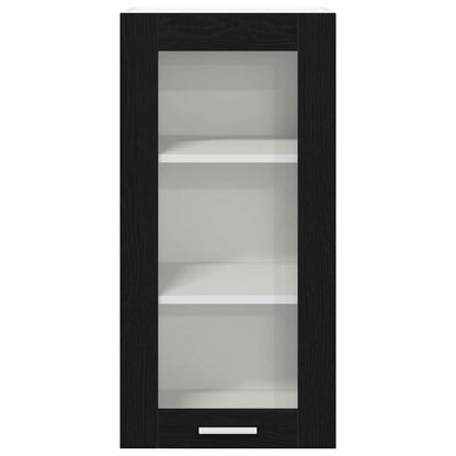 Hängeschrank Riga 2 pcs Schwarz Eichen-Optik 40 x 31 x 80 cm