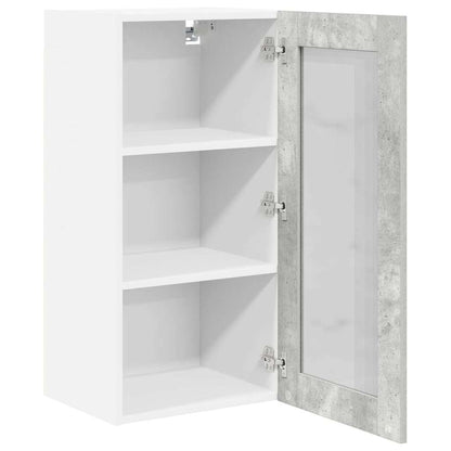 Hängeschrank mit Speicher Riga 2 pcs Beton Grau 40 x 31 x 80 cm
