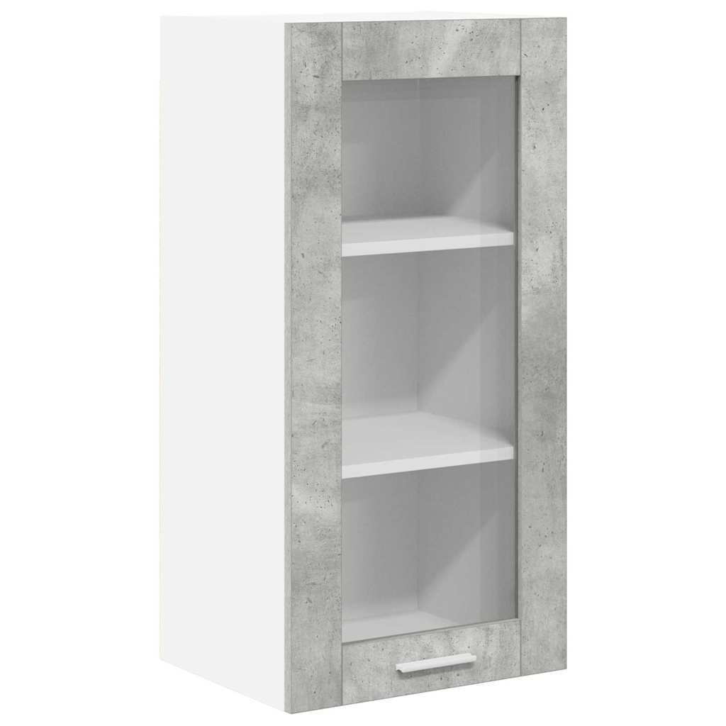 Hängeschrank mit Speicher Riga 2 pcs Beton Grau 40 x 31 x 80 cm