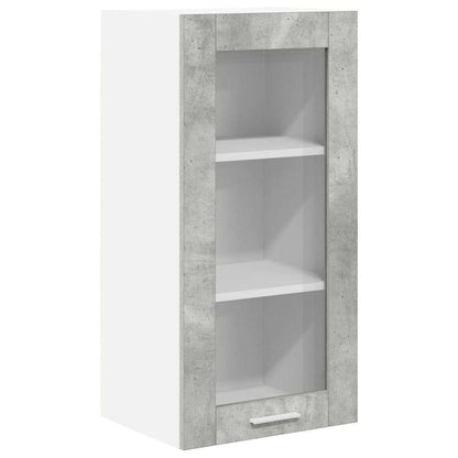 Hängeschrank mit Speicher Riga 2 pcs Beton Grau 40 x 31 x 80 cm