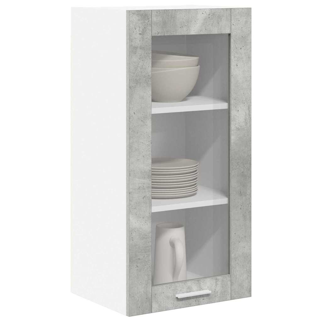 Hängeschrank mit Speicher Riga 2 pcs Beton Grau 40 x 31 x 80 cm