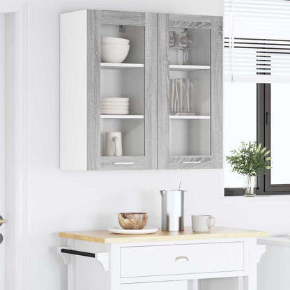 Hängeschrank mit Tür Riga 2 pcs Graues Sonoma 40 x 31 x 80 cm