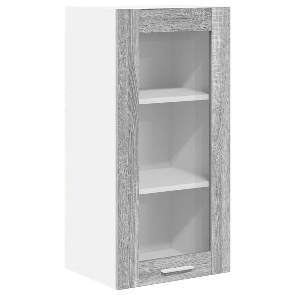 Hängeschrank mit Tür Riga 2 pcs Graues Sonoma 40 x 31 x 80 cm