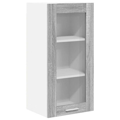 Hängeschrank mit Tür Riga 2 pcs Graues Sonoma 40 x 31 x 80 cm