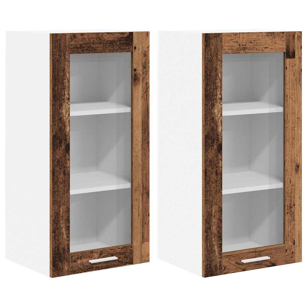 Hängeschrank Riga 2 pcs Altholz 40 x 31 x 80 cm Holzwerkstoff