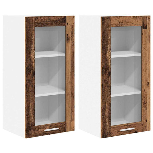Hängeschrank Riga 2 pcs Altholz 40 x 31 x 80 cm Holzwerkstoff