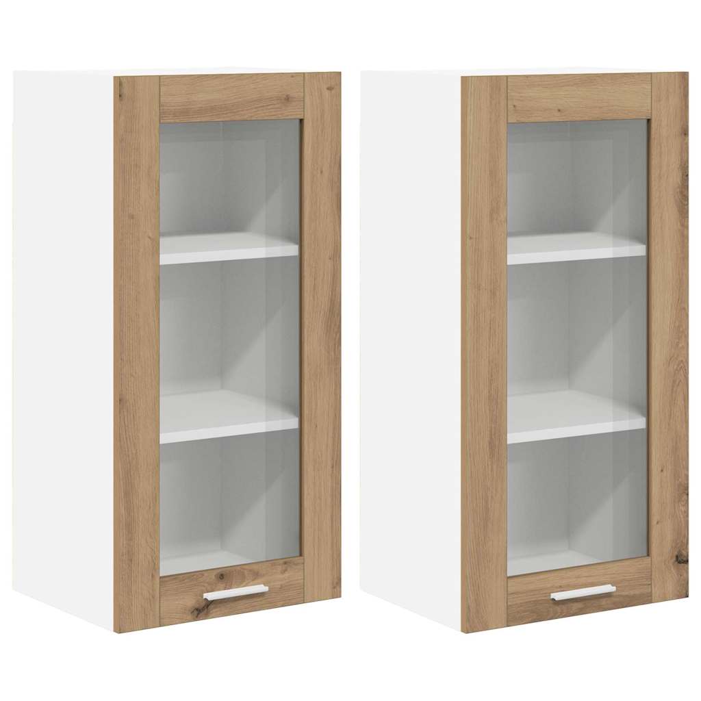 Hängeschrank mit Tür Riga 2 pcs Artisan-Eiche 40 x 31 x 80 cm