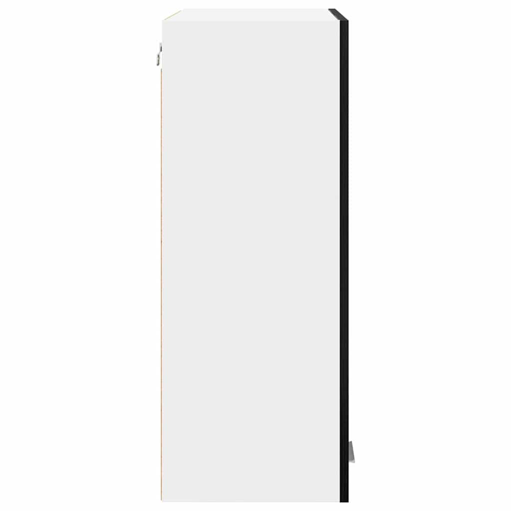 Hängeschrank mit Tür Riga Schwarz Eichen-Optik 60 x 31 x 80 cm