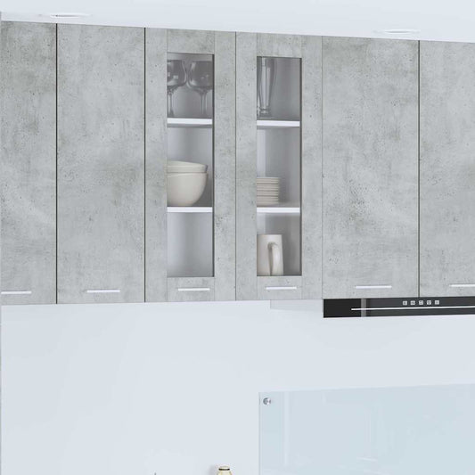 Hängeschrank Riga Beton Grau 60 x 31 x 80 cm Holzwerkstoff