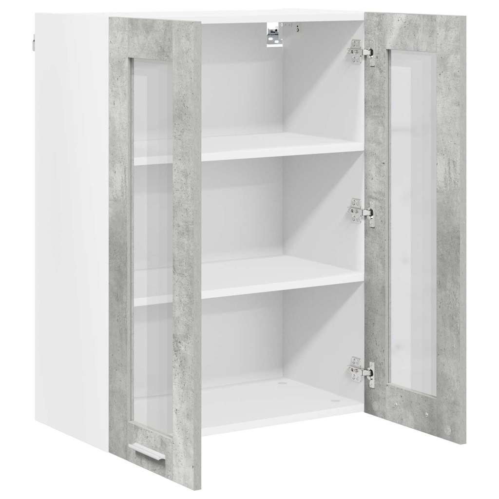 Hängeschrank Riga Beton Grau 60 x 31 x 80 cm Holzwerkstoff