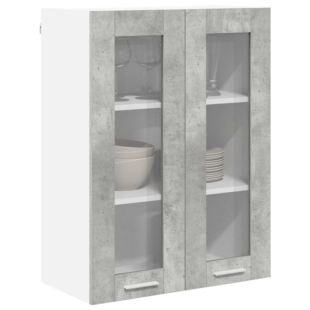Hängeschrank Riga Beton Grau 60 x 31 x 80 cm Holzwerkstoff