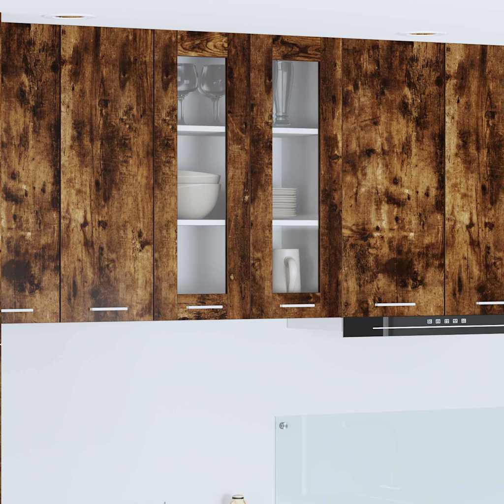 Hängeschrank mit Tür Riga Geräucherte Eiche 60 x 31 x 80 cm