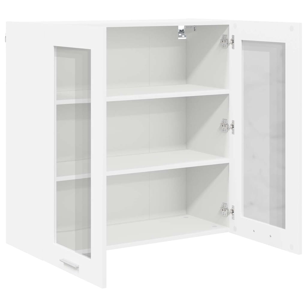 Hängeschrank mit Regal Riga Weiß 80 x 31 x 80 cm Holzwerkstoff