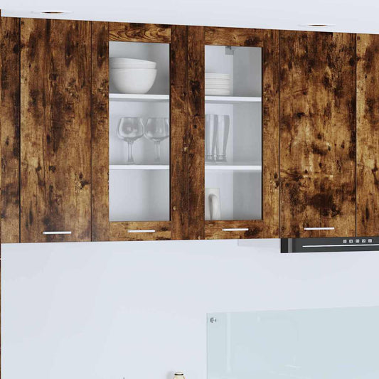 Hängeschrank mit Tür Riga Geräucherte Eiche 80 x 31 x 80 cm