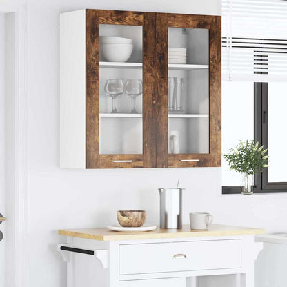 Hängeschrank mit Tür Riga Geräucherte Eiche 80 x 31 x 80 cm