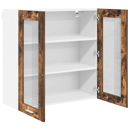 Hängeschrank mit Tür Riga Geräucherte Eiche 80 x 31 x 80 cm