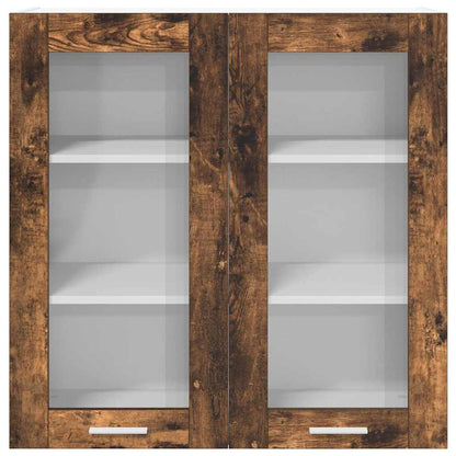 Hängeschrank mit Tür Riga Geräucherte Eiche 80 x 31 x 80 cm