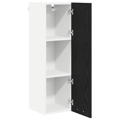 Hängeschrank mit Tür Riga Schwarz Eichen-Optik 30 x 31 x 100 cm