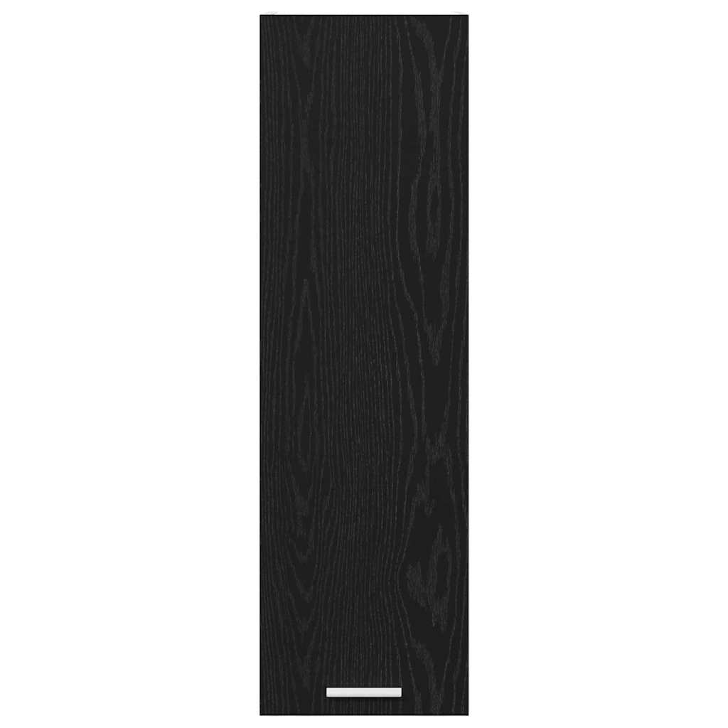 Hängeschrank mit Tür Riga Schwarz Eichen-Optik 30 x 31 x 100 cm