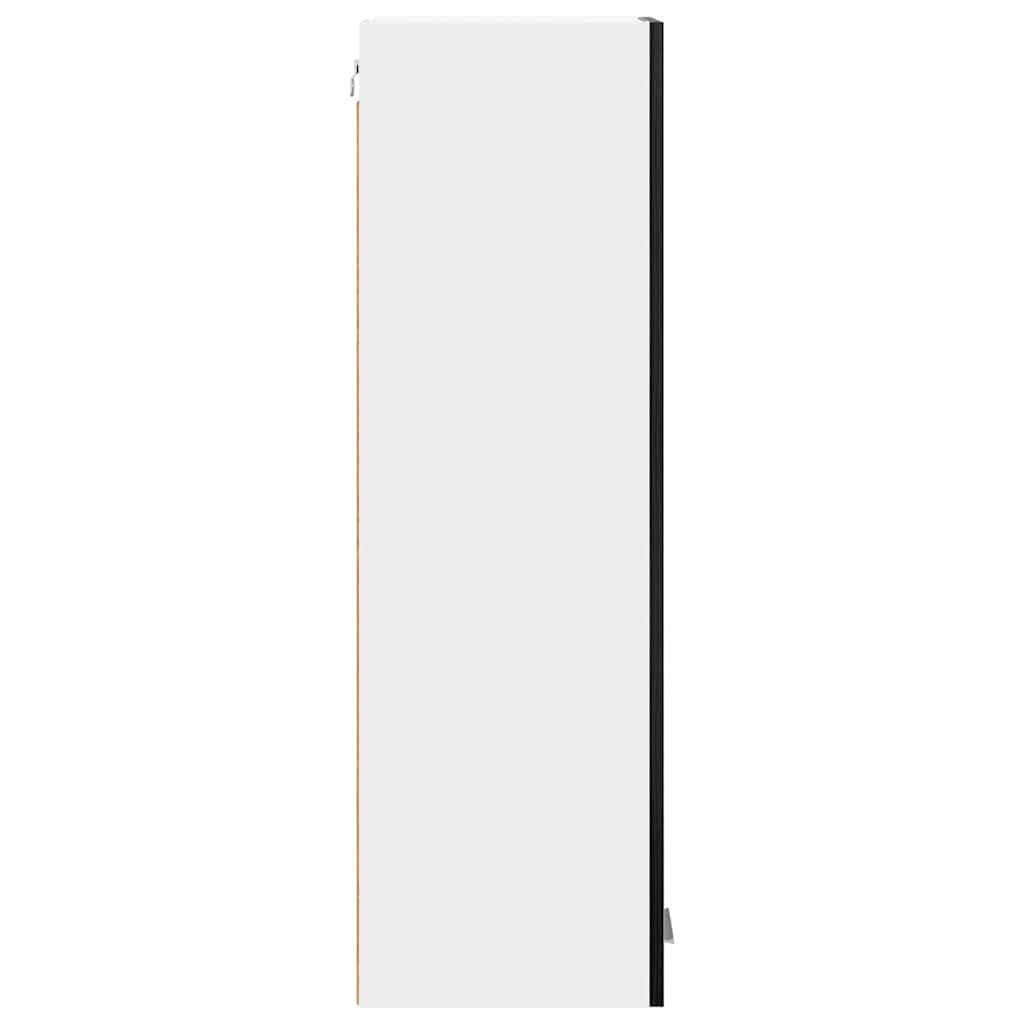 Hängeschrank mit Tür Riga Schwarz Eichen-Optik 30 x 31 x 100 cm