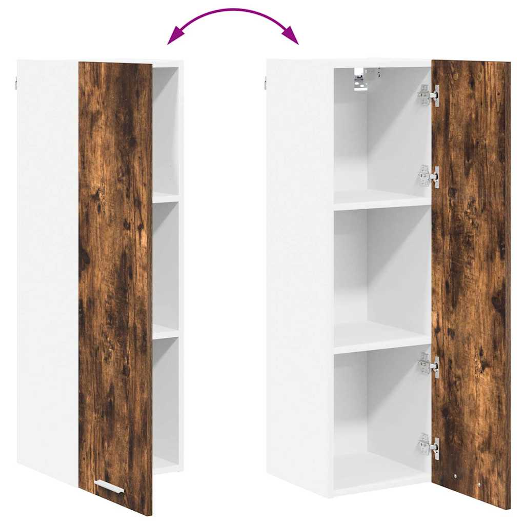 Hängeschrank mit Regal Riga Geräucherte Eiche 30 x 31 x 100 cm