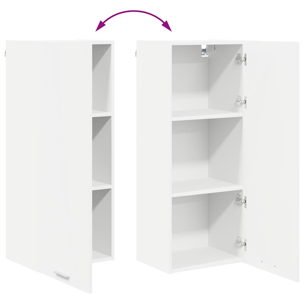 Hängeschrank mit Tür Riga Weiß 40 x 31 x 100 cm Holzwerkstoff