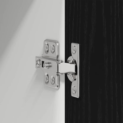 Hängeschrank mit Tür Riga Schwarz Eichen-Optik 40 x 31 x 100 cm