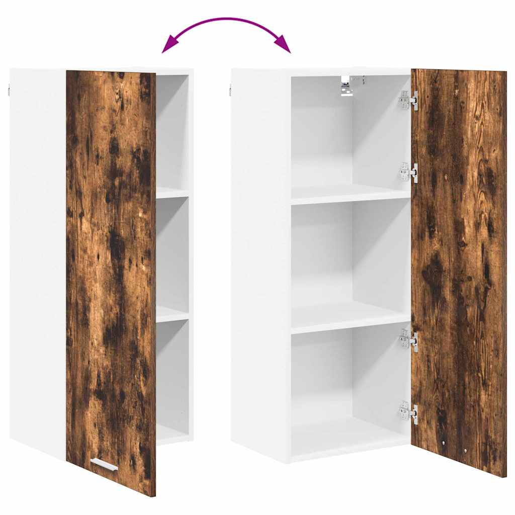 Hängeschrank mit Regal Riga Geräucherte Eiche 40 x 31 x 100 cm