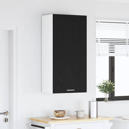 Hängeschrank Riga Schwarze Eiche und Weiß 50 x 31 x 100 cm