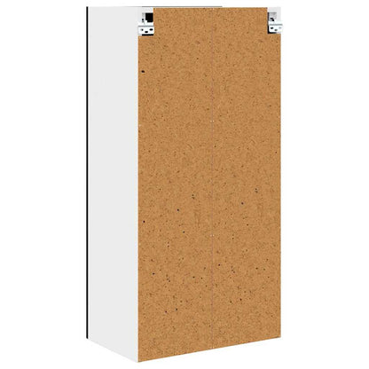 Hängeschrank Riga Schwarze Eiche und Weiß 50 x 31 x 100 cm