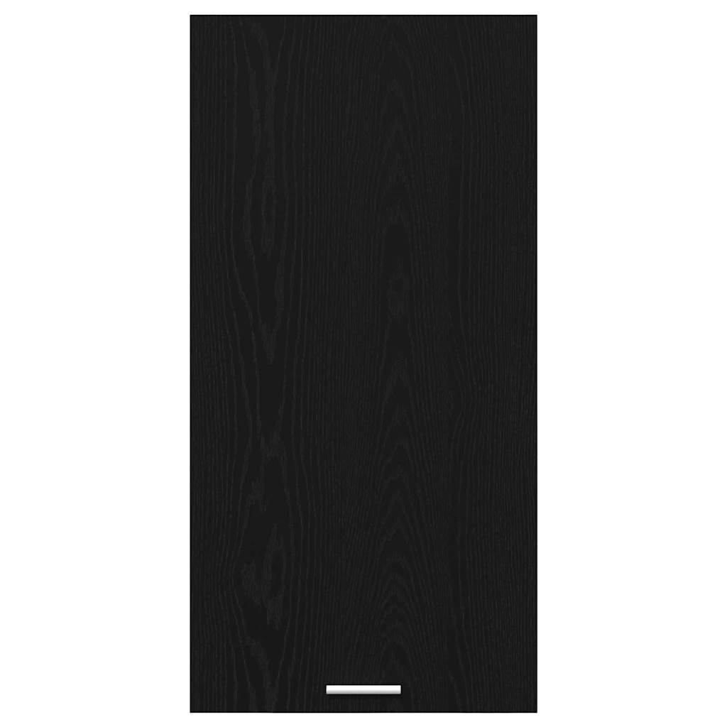 Hängeschrank Riga Schwarze Eiche und Weiß 50 x 31 x 100 cm
