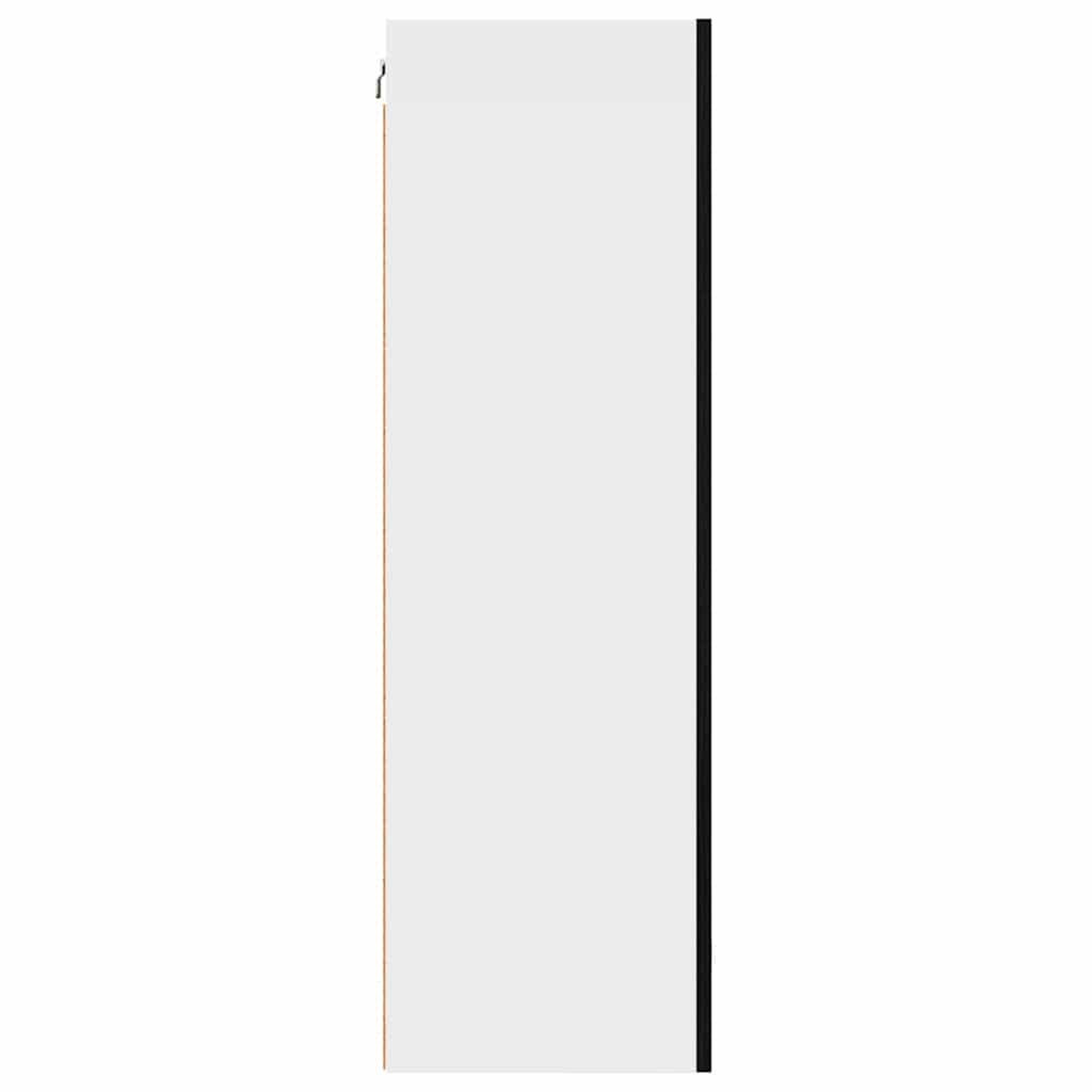 Hängeschrank Riga Schwarze Eiche und Weiß 50 x 31 x 100 cm