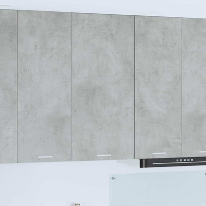 Hängeschrank mit Regal Riga Betongrau und Weiß 50 x 31 x 100 cm