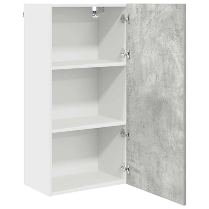 Hängeschrank mit Regal Riga Betongrau und Weiß 50 x 31 x 100 cm