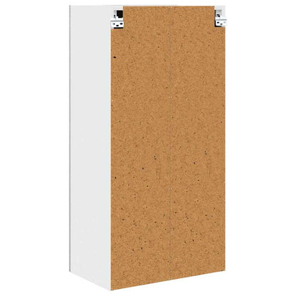 Hängeschrank mit Regal Riga Betongrau und Weiß 50 x 31 x 100 cm