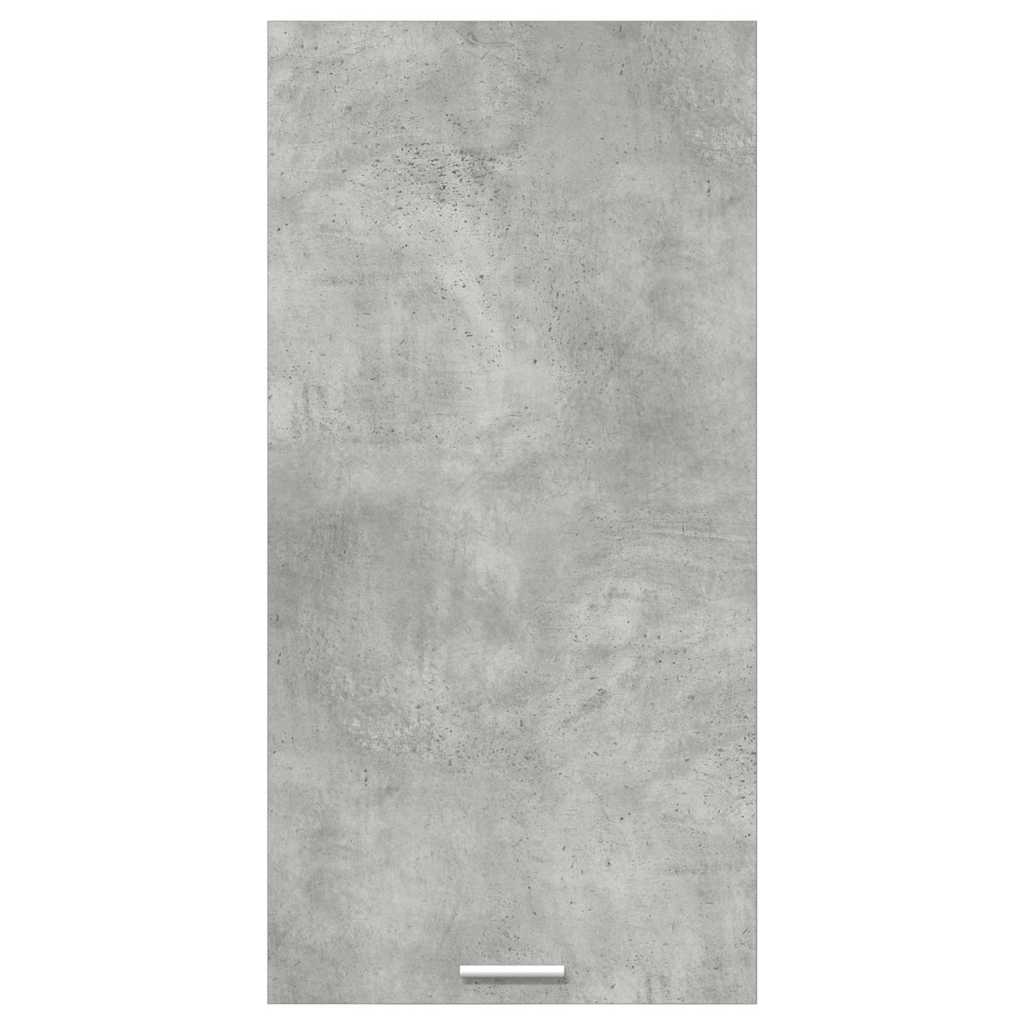 Hängeschrank mit Regal Riga Betongrau und Weiß 50 x 31 x 100 cm