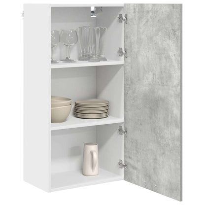 Hängeschrank mit Regal Riga Betongrau und Weiß 50 x 31 x 100 cm
